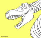 Dibujo Esqueleto tiranosaurio rex pintado por rivagui