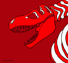 Dibujo Esqueleto tiranosaurio rex pintado por brunin