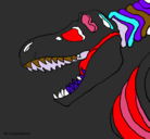 Dibujo Esqueleto tiranosaurio rex pintado por ezoequielsit