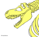 Dibujo Esqueleto tiranosaurio rex pintado por lalo218