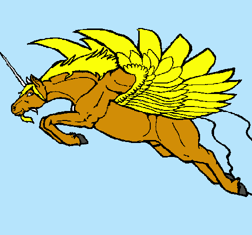 Dibujo Unicornio alado pintado por juan2310