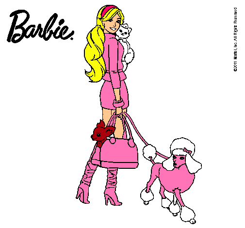 Dibujo Barbie elegante pintado por motita