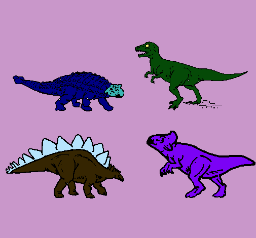 Dibujo Dinosaurios de tierra pintado por ingels