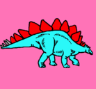 Dibujo Stegosaurus pintado por Mathias