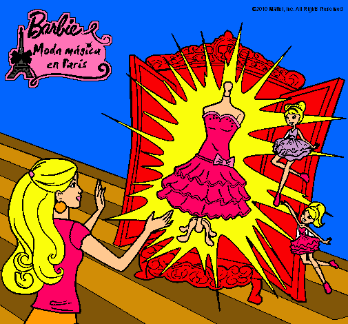 Dibujo El vestido mágico de Barbie pintado por melisa7905