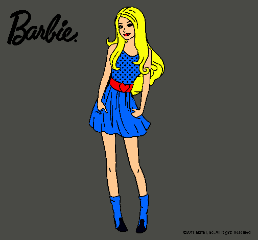 Dibujo Barbie veraniega pintado por amalia