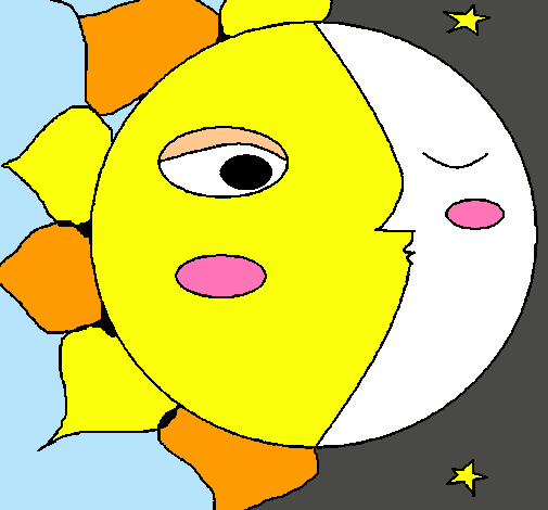 Dibujo Sol y luna 3 pintado por juan2310