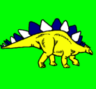 Dibujo Stegosaurus pintado por aguuuuuuuuuu