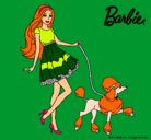 Dibujo Barbie paseando a su mascota pintado por Bryna2