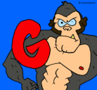Dibujo Gorila pintado por GGGGGGGGGG