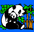 Dibujo Mama panda pintado por esnupi