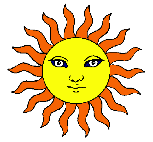 Dibujo Sol pintado por ElGabo