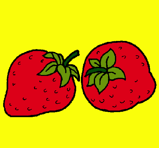 Dibujo fresas pintado por DiBuJaDoR