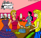 Dibujo Barbie en una tienda de ropa pintado por Bryna2
