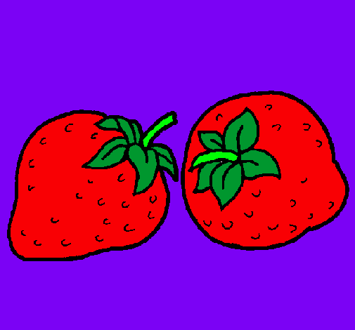 Dibujo fresas pintado por estella