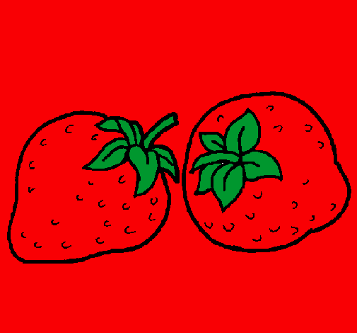 Dibujo fresas pintado por JuanBravo