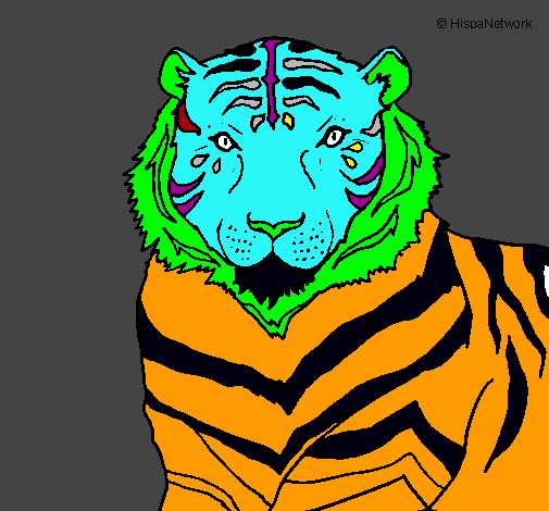 Dibujo Tigre pintado por angel_2005