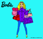 Dibujo Barbie de compras pintado por carl