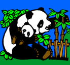 Dibujo Mama panda pintado por laurita123