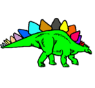 Dibujo Stegosaurus pintado por piojo
