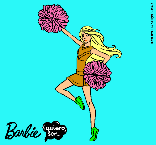 Dibujo Barbie animadora pintado por samanta