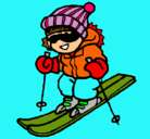 Dibujo Niño esquiando pintado por emat