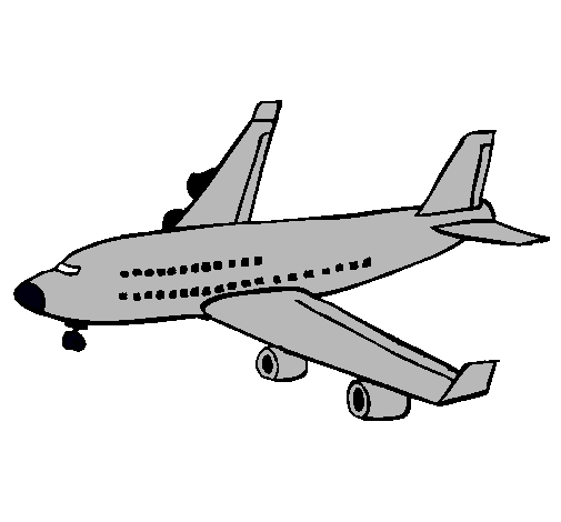 Dibujo de Avión de pasajeros pintado por Pito en Dibujos.net el ...