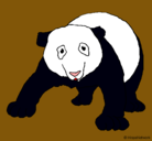 Dibujo Oso panda pintado por blanquecino