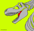 Dibujo Esqueleto tiranosaurio rex pintado por jogutg