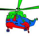 Dibujo Helicóptero al rescate pintado por vitico