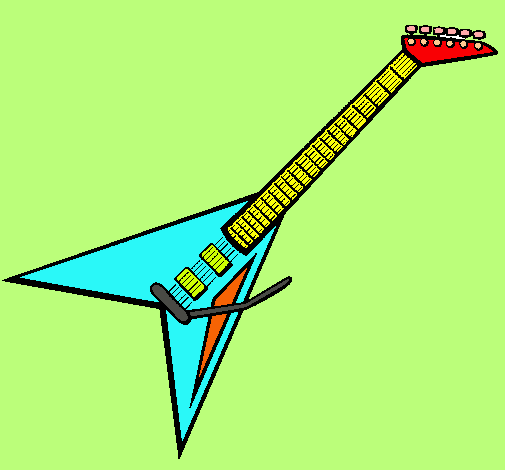 Dibujo Guitarra eléctrica II pintado por 1199