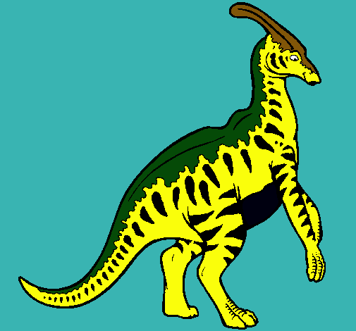 Dibujo Parasaurolofus con rayas pintado por tonevalentin