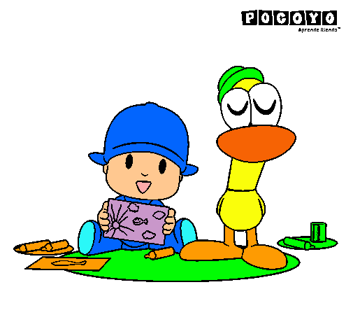 Dibujo de Pocoyó y Pato pintado por Eli-pocho en Dibujos.net el día 05
