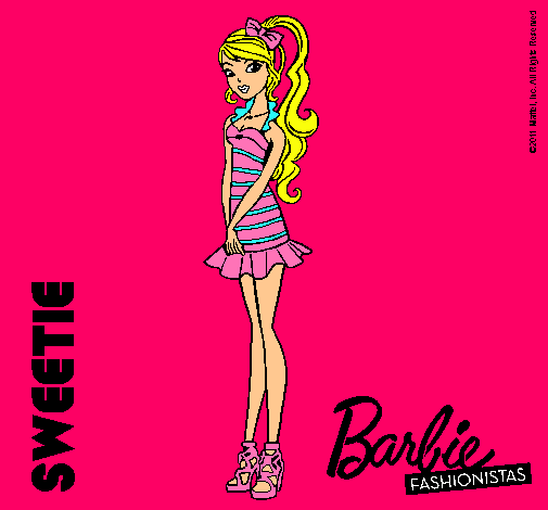 Dibujo Barbie Fashionista 6 pintado por laurita123