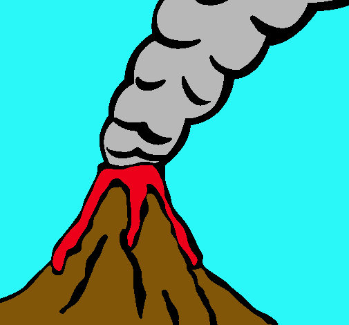 Dibujo Volcán pintado por JuanBravo