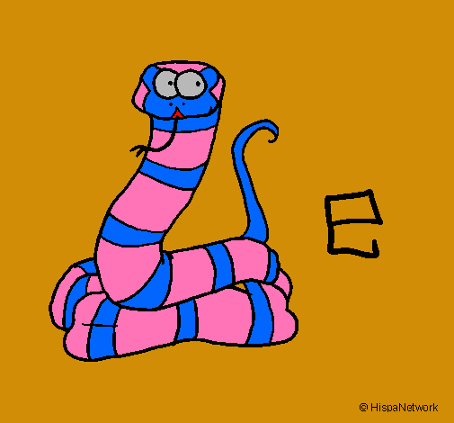 Dibujo Serpiente pintado por nnee011