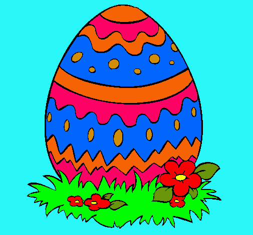 Dibujo Huevo de pascua 2 pintado por michy
