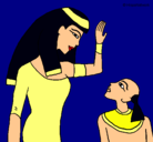 Dibujo Madre e hijo egipcios pintado por Kougra_sa_8