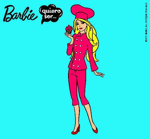 Dibujo Barbie de chef pintado por caterin5678