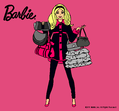 Dibujo Barbie de compras pintado por sofi007