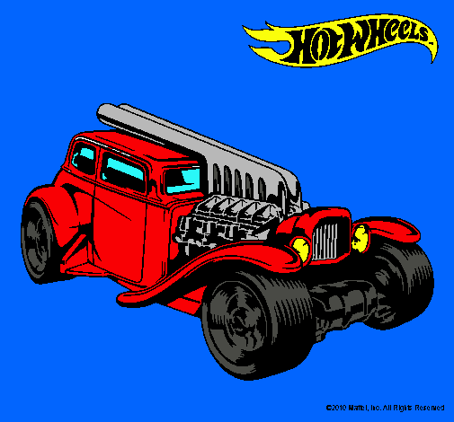 Dibujo Hot Wheels 6 pintado por rocko