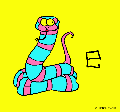 Dibujo Serpiente pintado por nnee011