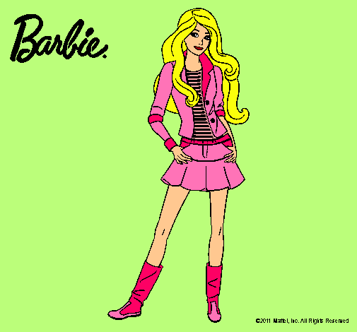 Dibujo Barbie juvenil pintado por Luciita