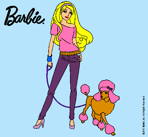 Dibujo Barbie con look moderno pintado por Andriu12