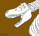 Dibujo Esqueleto tiranosaurio rex pintado por tiranosaurio