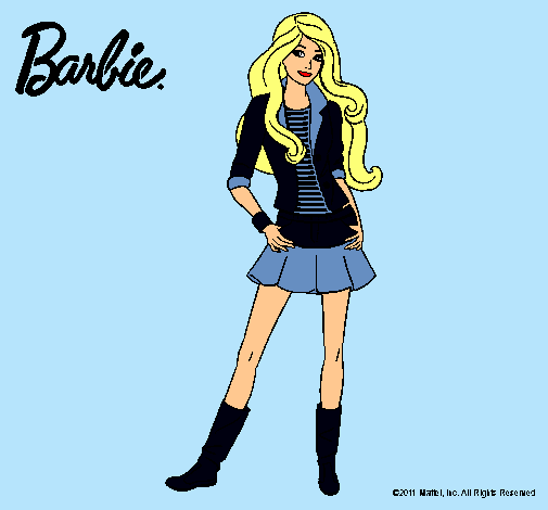 Dibujo Barbie juvenil pintado por sofi007