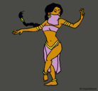 Dibujo Princesa mora bailando pintado por yuriannizi