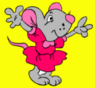 Dibujo Rata con vestido pintado por ajiu