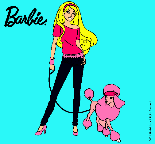 Dibujo Barbie con look moderno pintado por esrefy