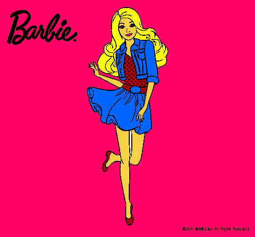 Dibujo Barbie informal pintado por josefi